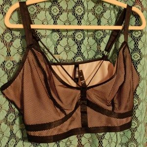 Black Strappy Mesh Bralette